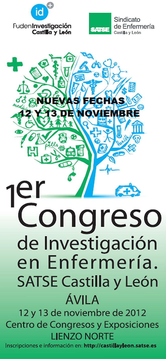 Cartel I Congreso de Investigación SATSE Castilla y León (nuevas fechas)