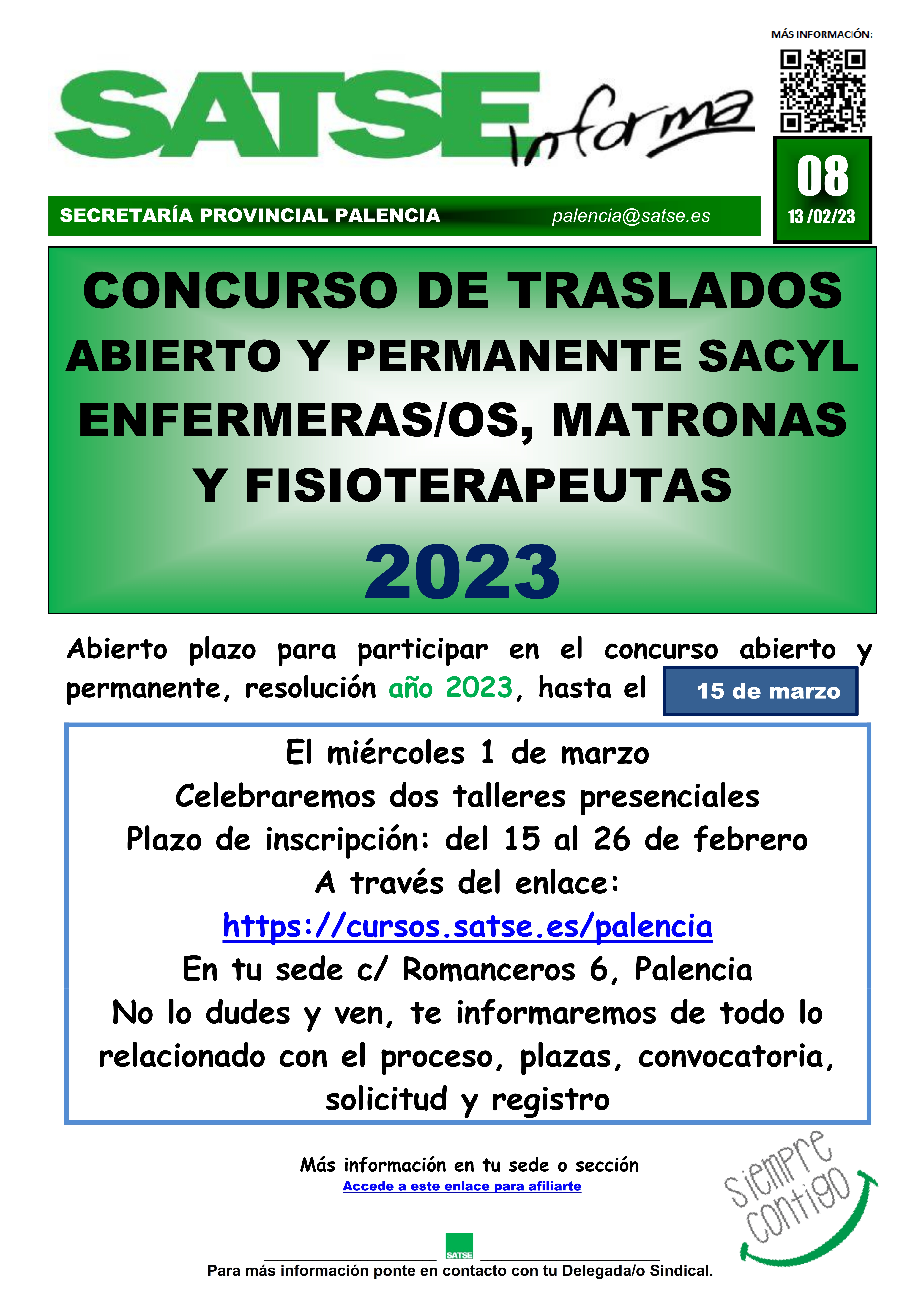 S.I. 08-23 CONCURSO TRASLADOS ENFERMERAS MATRONAS Y FISIOTERAPEUTAS 2023