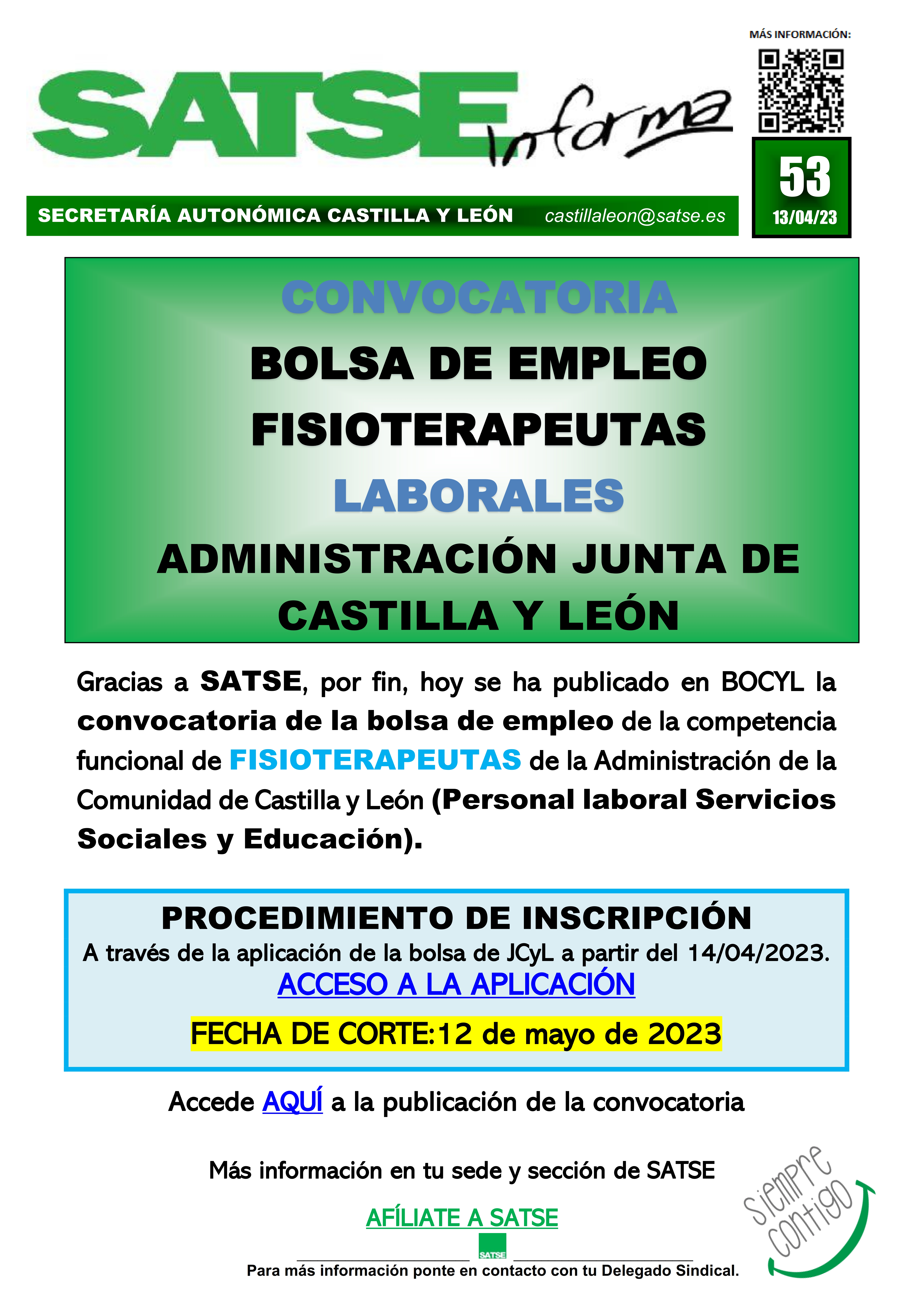 S.I. 56-23 BOLSA DE EMPLEO FISIOTERAPEUTAS LABORALES JCYL