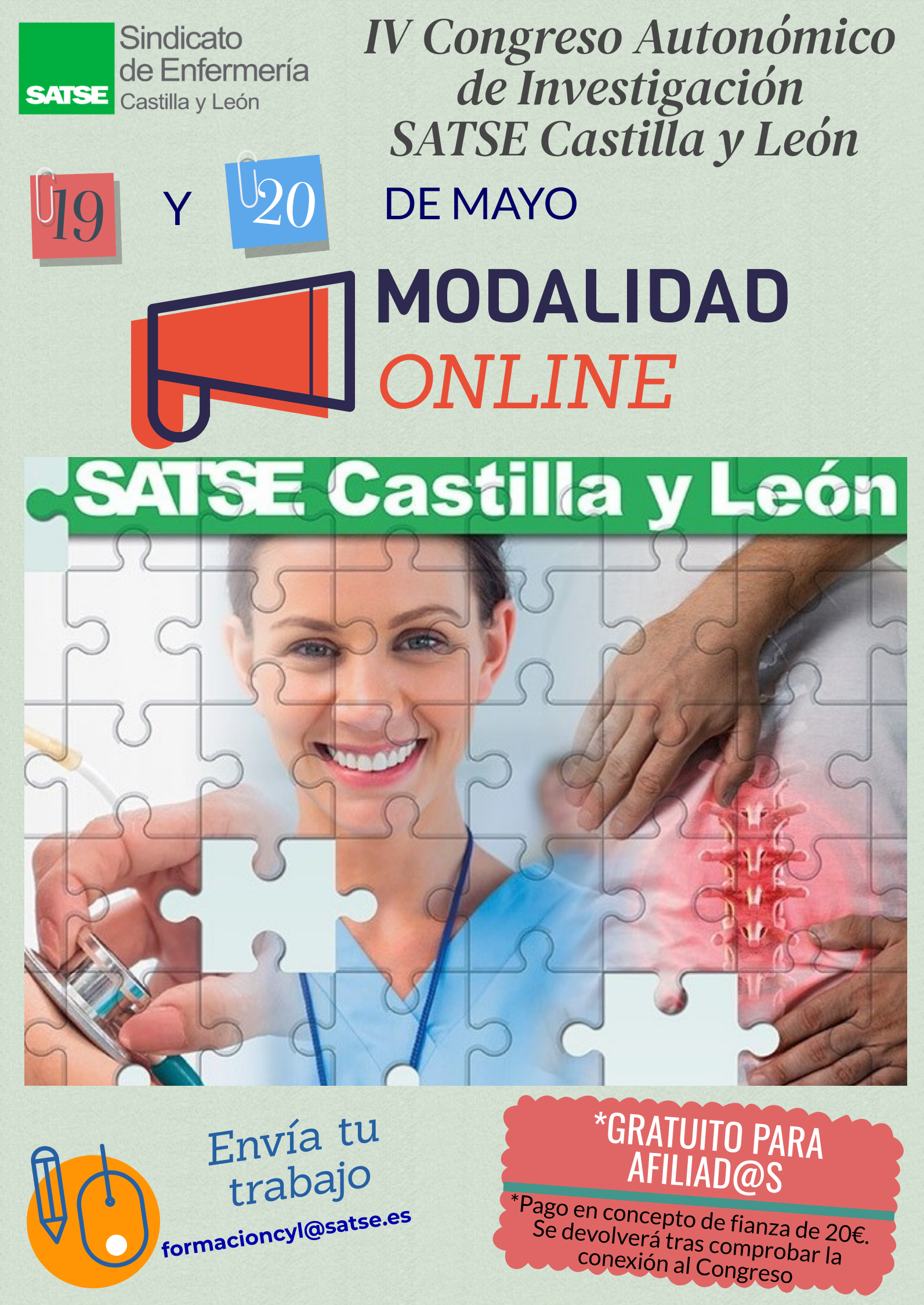 Cartel IV Congreso Investigación SATSE CYL ON LINE
