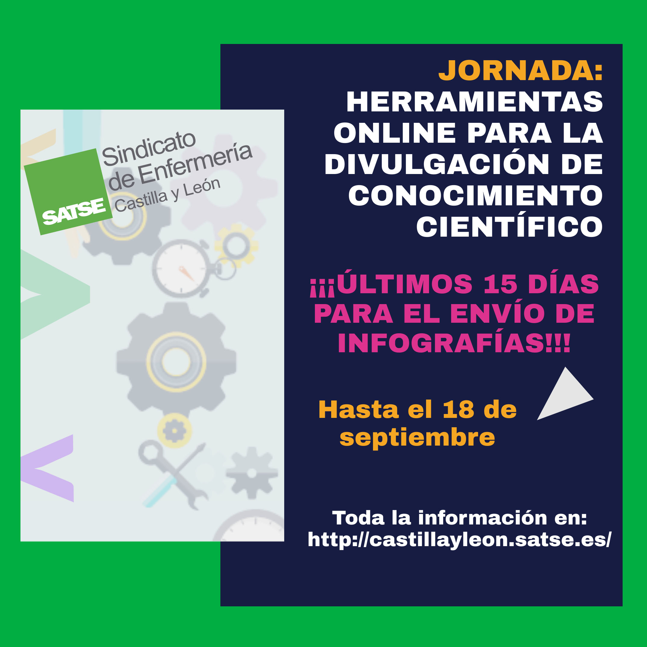 Últimos días envío infografías Jornada “Herramientas online para la divulgación de conocimiento científico”