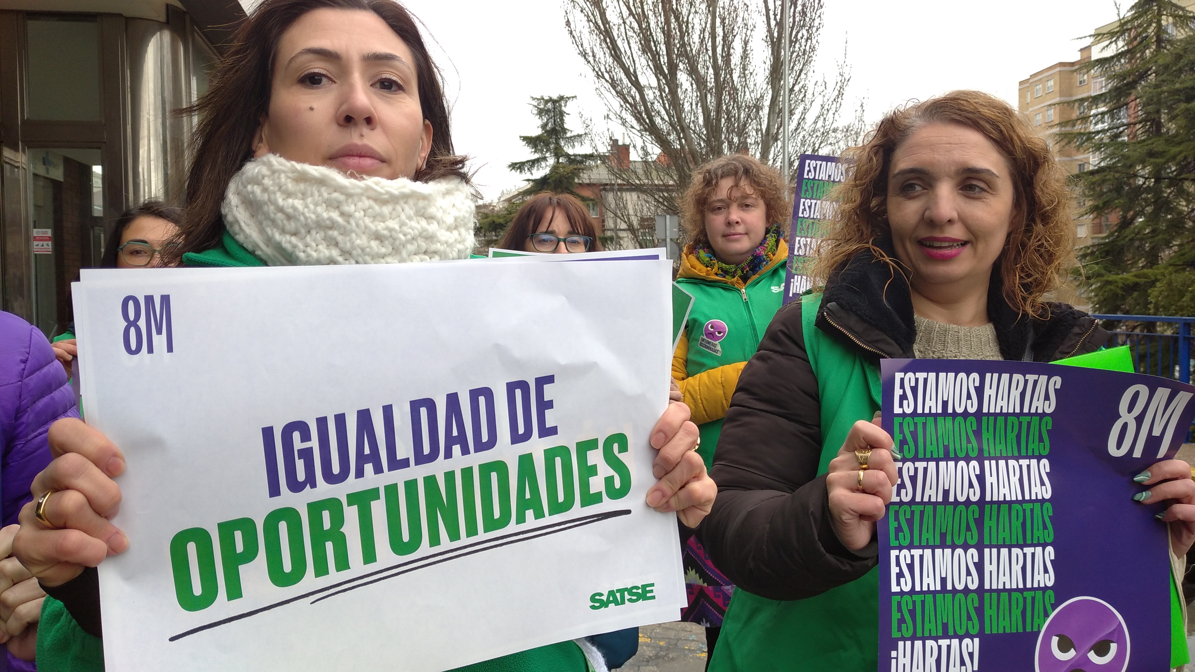 Concentración de SATSE Castilla y León en Hospital Clínico de Valladolid el 8 de Marzo