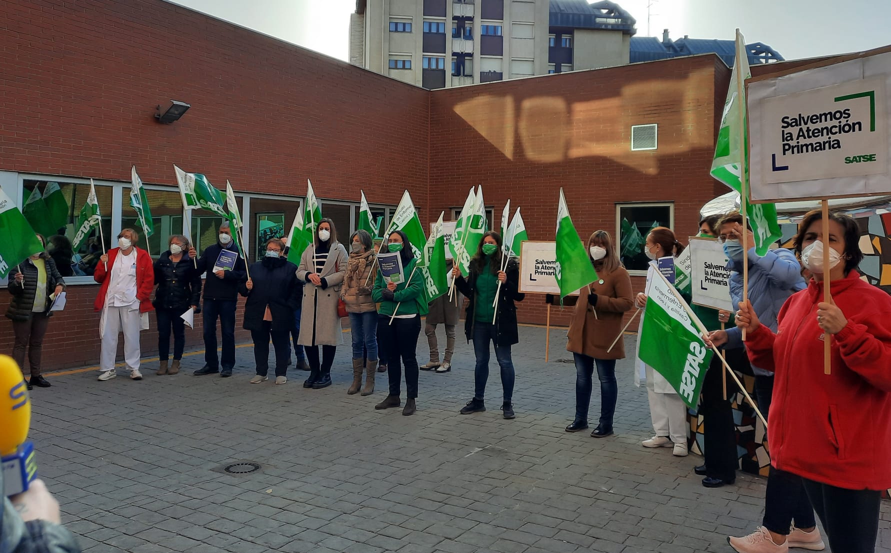 Concentración de enfermeras y delegadas de SATSE en Soria