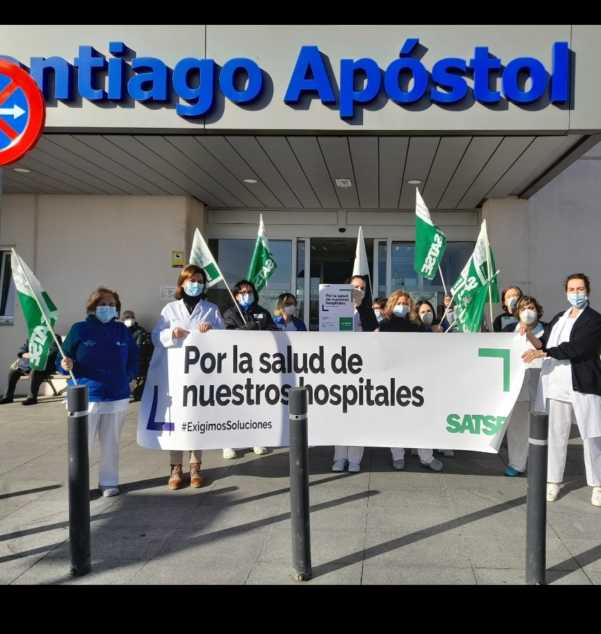 Concentración de SATSE en el Hospital Santiago Apóstol de Miranda de Ebro (Burgos)