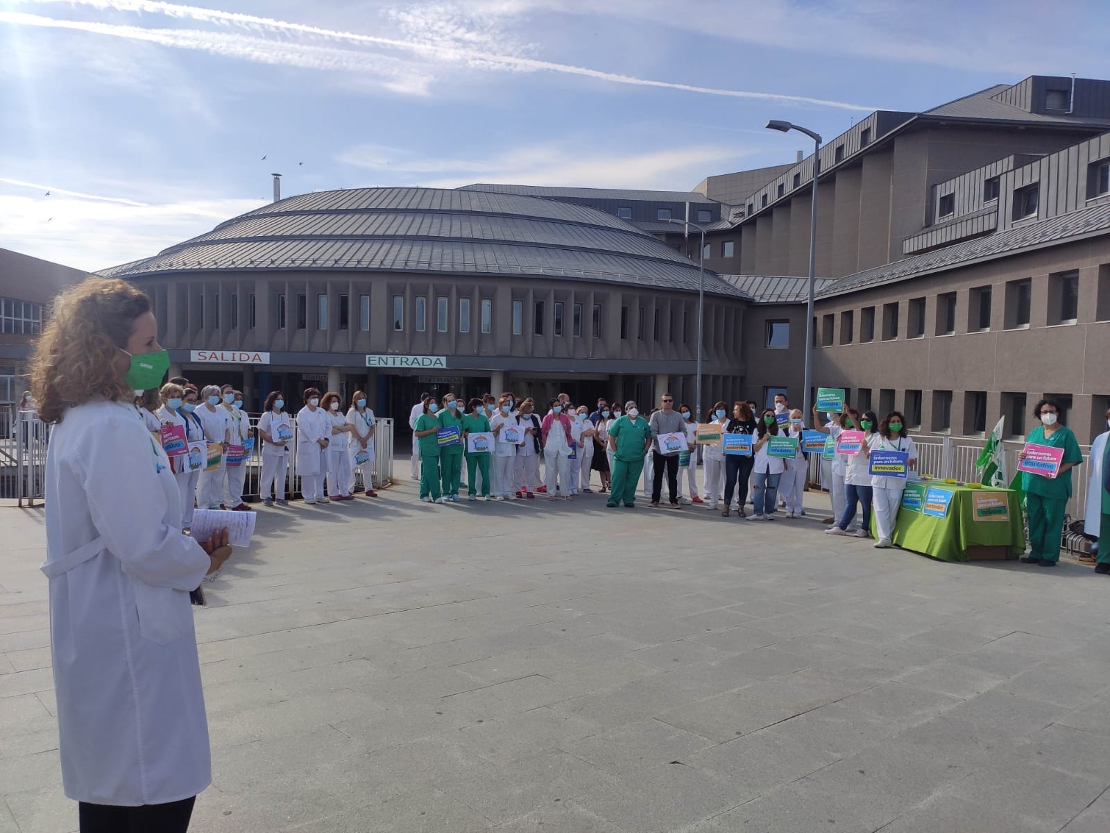 Concentración de SATSE en el Hospital de Segovia el 12 de mayo de 2022, Día de la Enfermería