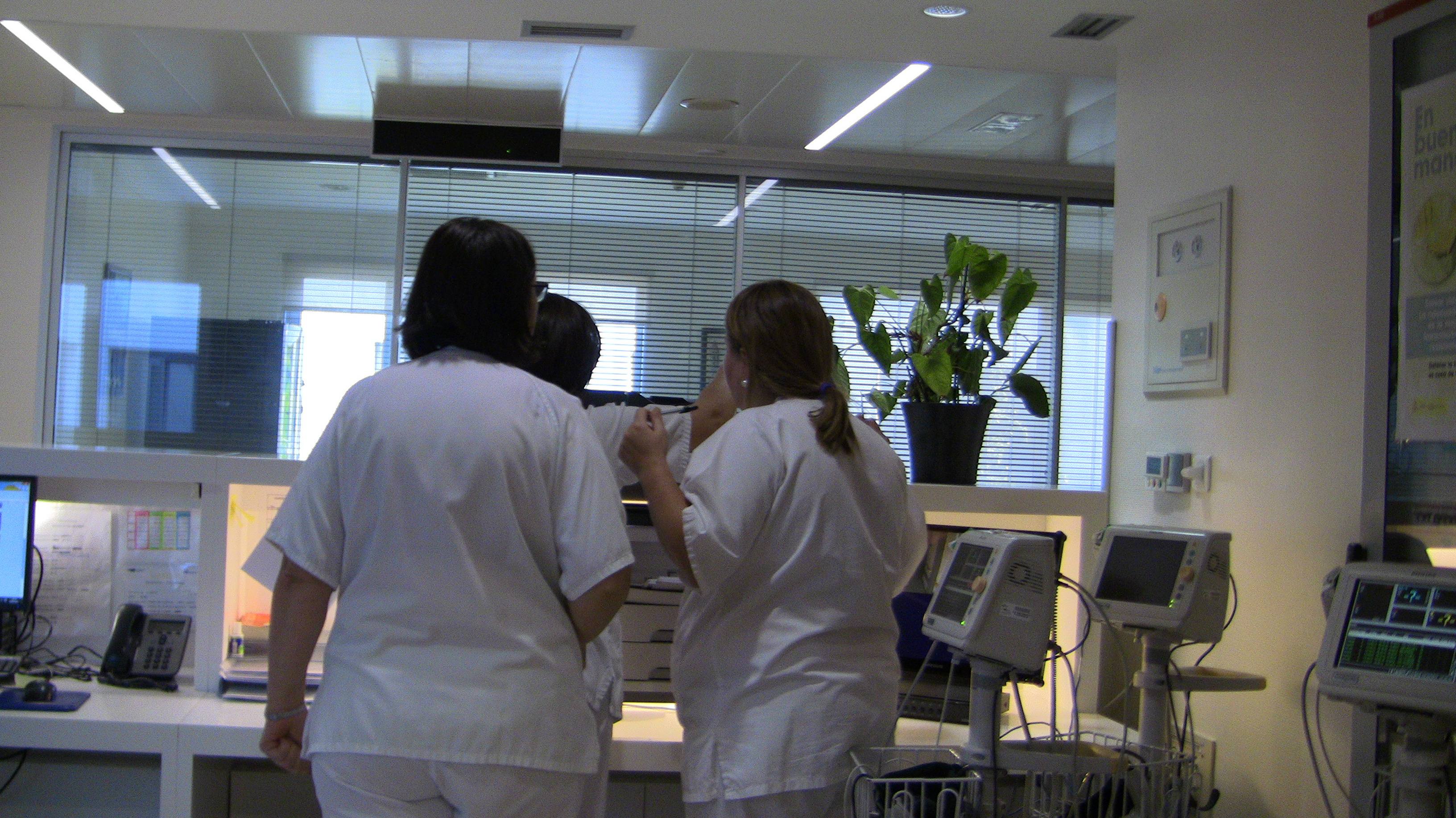 Enfermeras en una unidad de un hospital de Castilla y León