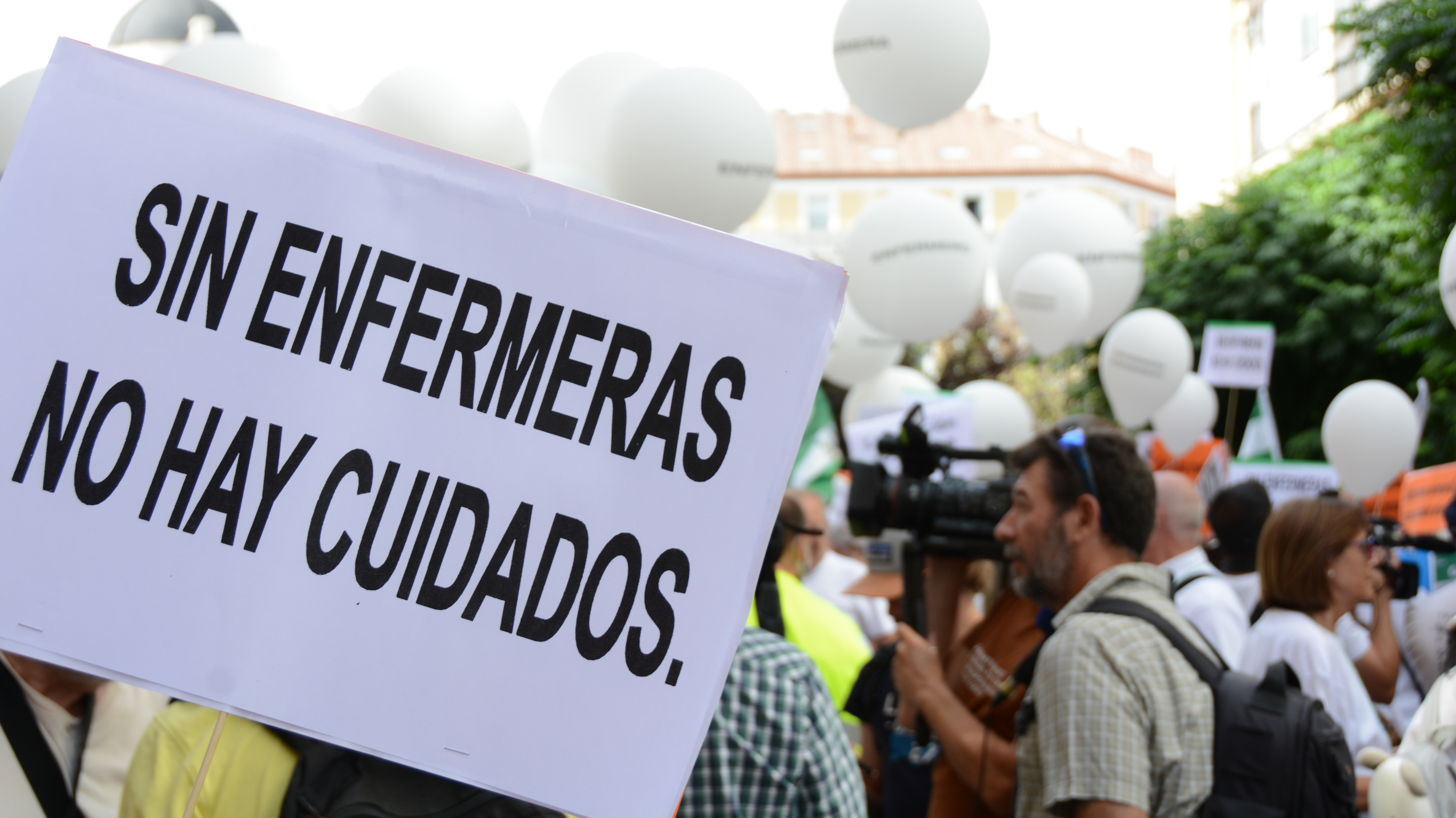 Un cartel en una manifestación de SATSE